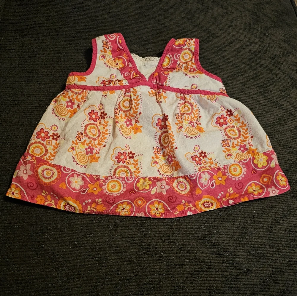 The Children's Place Pink and Orange Floral Top